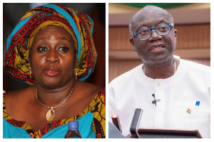 Former MASLOC Boss, Sedina Tamakloe and former Finance Minister, Ken Ofori-Atta