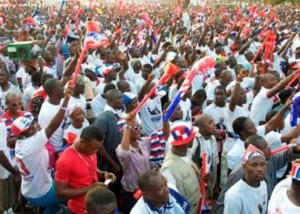 The people of Ledzokuku Constituency of the New Patriotic Party (NPP) at a rally