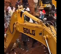 Some residents gathered to help rescue the trapped victims
