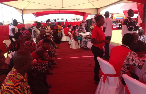 The participants waiting to be seen by the doctor