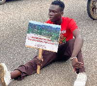 The protesters are calling for urgent government action to end illegal mining activities