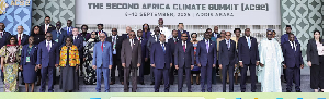 Heads of State and Delegates pose for a group photo during the Second Africa Climate Summit