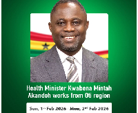Health Minister Kwabena Mintah Akandoh has begun a two-day working visit to the Oti Region