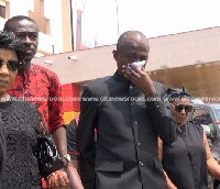 Asiedu Nketia could not hold back his tears after viewing the body of the late former Veep