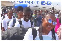 A photo of the health professionals at the send-off  ceremony