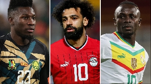 Andre Onana, Mohamed Salah and Sadio Mane