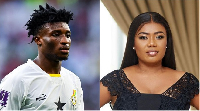 Black Stars' player Mohammed Kudus and Ghanaian journalist Bridget Otoo