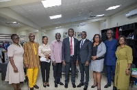 Education Minister, Dr.Yaw Osei Adutwum and some executives captured in a photo