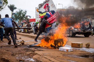 File photo: Protests against the arrest of Bobi Wine