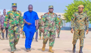 CDS, Lt. General Thomas Oppong-Peprah [second from right] and other senior army officers