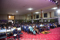File photo of people in a church auditorium