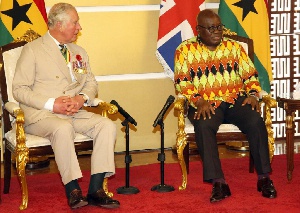 Prince Charles interacts with President Nana Addo Dankwa Akufo-Addo