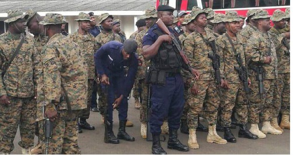 Some of members of the security force