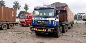 One of the trucks impounded by the National Security