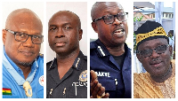 Prosper Douglas Bani, DCOP Abdul-Osman Razak, COP Nathan Kofi Boakye and Charles Kipo (L - R)