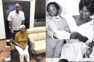 A photo of Anthony Baffoe and his mother