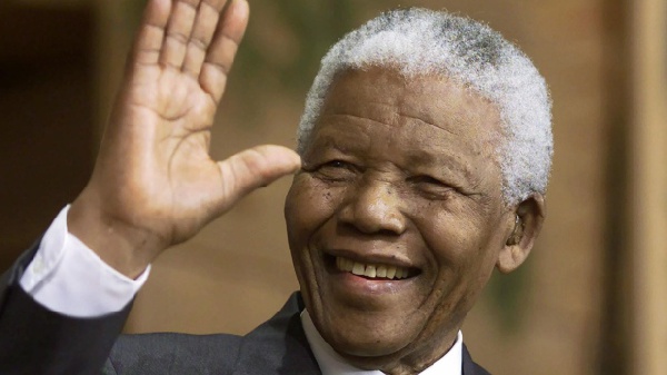 The first black President of South Africa, Nelson Mandela