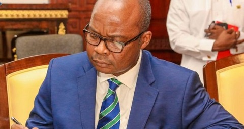 Governor of the Bank of Ghana,  Dr. Ernest Kwamina Addison