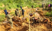 Operation Vanguard at a galamsey site