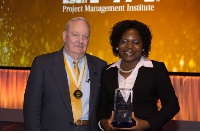 Linda with the Founder of Project Management Institute, James R. Snyder