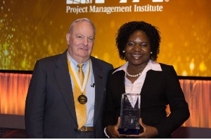 Linda with the Founder of Project Management Institute, James R. Snyder