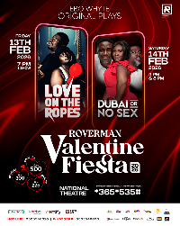 Official flyer of Roverman Productions' most talked-about theatrical Valentine's Day show