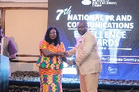 Kojo Akoi-Larbi receiving the award on behalf of Stanbic Ghana