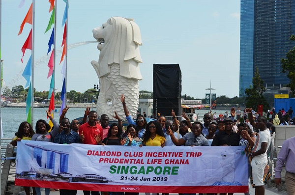 Agents at the Merlion Park in  Singapore