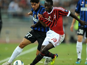 Kingsley Boateng in action for AC Milan