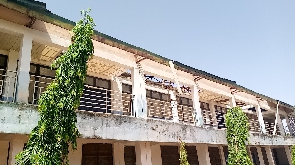 Ripped off school building at the Wulugu Senior High School