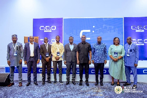 Energy minister in a pose participants at the event