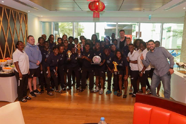 The trophy was presented to the team at their hotel