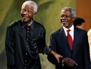 Kofi Annan With Mandela