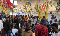 Demonstrators take part in a protest in Kinshasa, capital of the DRC , on June 12, 2026
