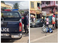 Screenshots from the footage of the crash