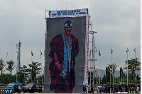 Federal goment unveil one big canvas portrait of Tinubu