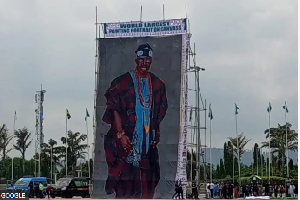 Federal goment unveil one big canvas portrait of Tinubu