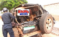 Mechanic caught dismantling a state registered Toyota Landcruiser V8 at Ashaiman