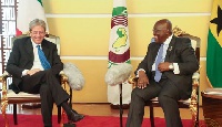 Italian Prime Minister, Paolo Gentiloni paid a courtesy call on President Akufo-Addo