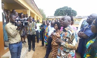 Mr. Anthony Boateng at the 'My First Day at School' event at the Madina Cluster of Schools in Accra
