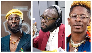 From L to R: MC Portfolio, Andy Dosty, and Shatta Wale