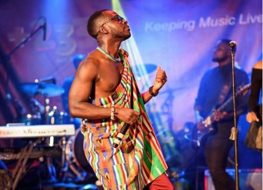 Okyeame Kwame at 'OK STRIPPED' live-band concert in April