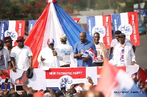 Nana Addo Dankwa Akufo-Addo addresses party supporters at Adukrom