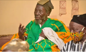 Nayiri Naa Bohugu Mahami Abdulai Sheriga (without mask) is the traditional ruler of Mamprugu