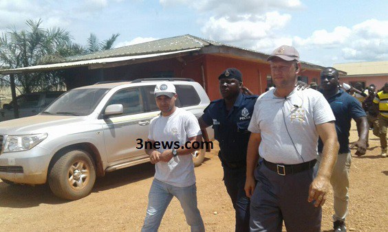 Two of the four expatriates arrested by the minister of Lands and Natural Resources