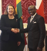 Attorney-General & Minister for Justice, Godfred Dame and UK Attorney-General, Victoria Prentis