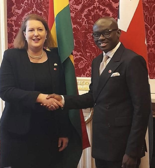 Attorney-General & Minister for Justice, Godfred Dame and UK Attorney-General, Victoria Prentis