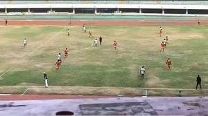 A picture showing what a football pitch looks like in Ghana
