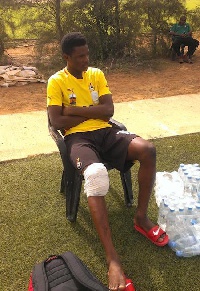 Injured Benjamin Tetteh
