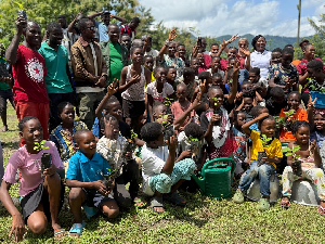 More than 300 tree seedlings were planted during the exercise